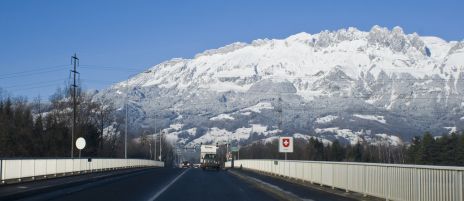 Gränspassage in mot Schweiz